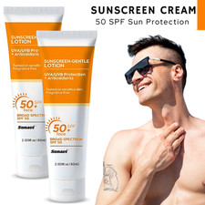 UV Sunscreen SPF 50   Broad Spectrum Sun Protection  Lightweight - Pack 2