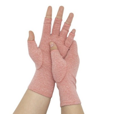 Arthritis Compression Gloves Copper Medical Pain Relief Hand Wrist Support Pink