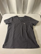 FIGS Technical Collection Caterina Scrub Top Women's Medium Gray V Neck