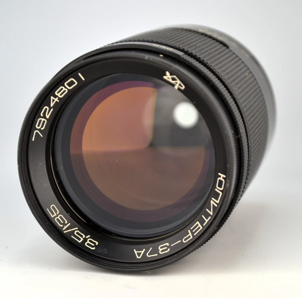 TELEOBJETIVO SOVIÉTICO URSS JÚPITER-37A MOSCÚ 80' LENTE SLR olímpica f3,5/135 mm M42 Foto 3 de 4