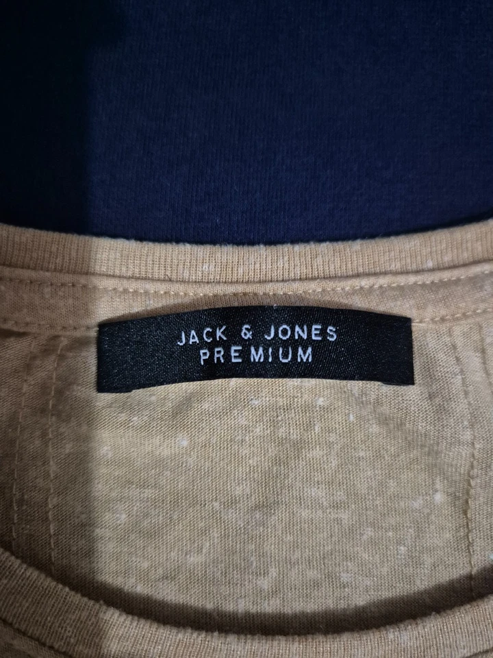 Jack & Jones T-Shirt Homme Beige Chiné Basic Décontracté (EU 50, INT M) - Photo 3/3