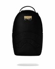 SPRAYGROUND LIMITED EDITION BACKPACK GOLD DRIP LOGO METALLIC BLACK FAUX LEATHER