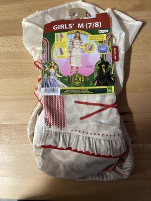 Wicked Nessarose Costume Dress Girls Medium 7/8 White Red Adaptive Disguise