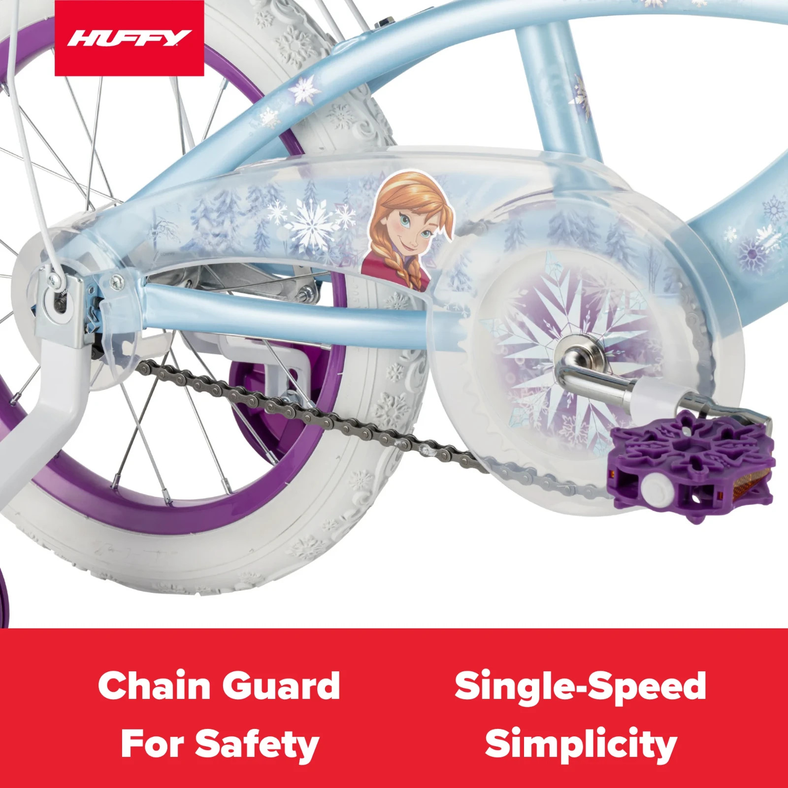 Huffy 16" Disney Frozen Kids' Bike, Fits Riders 3'5" - 4'0", Blue, Child, Girl's