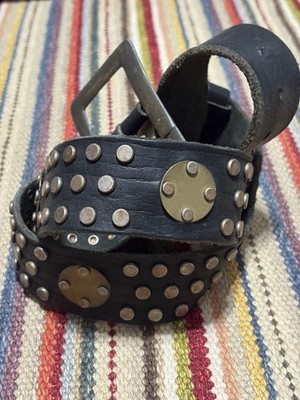 Vintage Diesel Studded Leather Belt Made in Italy Size 40 Y2K