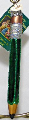 OWC Old World Christmas Blown Glass Pencil #32122 green writing tool school