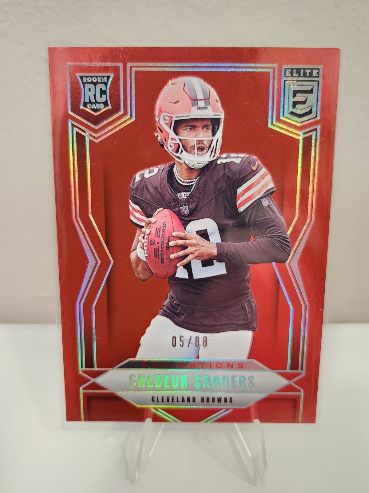 2025 Panini Elite Football Shedeur Sanders Red Aspirations /88 RC