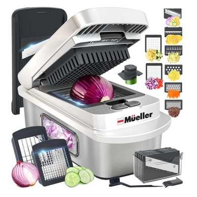 Pro-Series 10-in-1 Kitchen Vegetable Chopper   8 Blades, Easy to Clean, Durable
