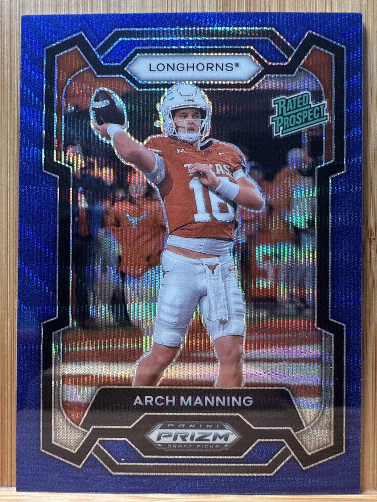 Arch Manning 2024 Prizm Draft Picks - Rated Prospect Blue Wave Prizm /249 Texas