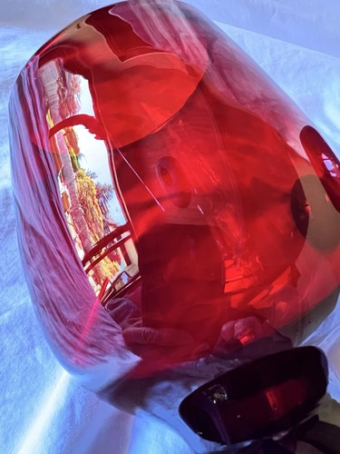 Pair of Blenko Glass 419-HB High Ball Tumblers in Early Pre-Designer Ruby - Picture 11 of 11