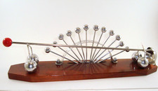 French Art Deco Chrome 12 Appetizer Cocktail Pick & Ladle Holder Set