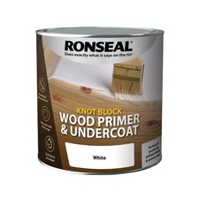 Ronseal Knot Block Wood Primer and Undercoat - White - 2.5 Litre