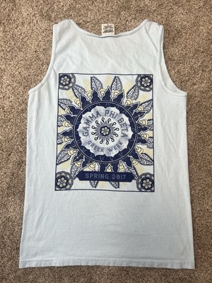 Gamma Phi Beta Small Tank Top tee Shirt Comfort Colors Tag Greek Week 2017