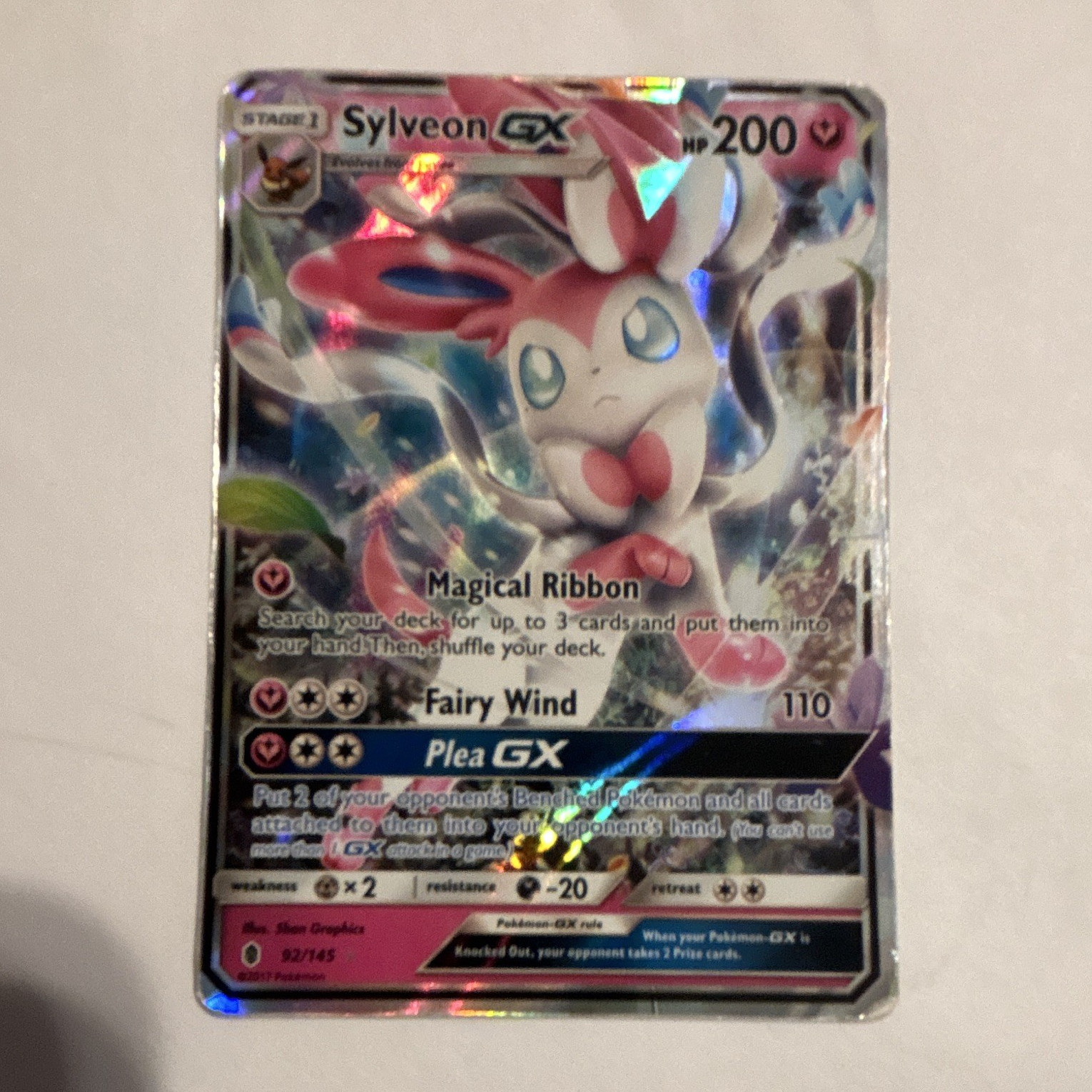 The Pokémon Company Sylveon GX Holo Ultra Rare Guardians Rising 92/145 200HP