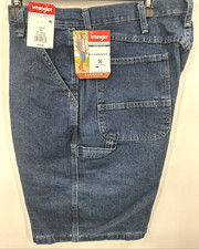 NWT Men  s Wrangler 5 Star Carpenter Heritage Shorts 11  inseam Dark Blue