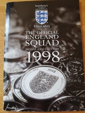 1998 COMPLETE Official England World Cup Sainsburys Coins Collection + Final 5
