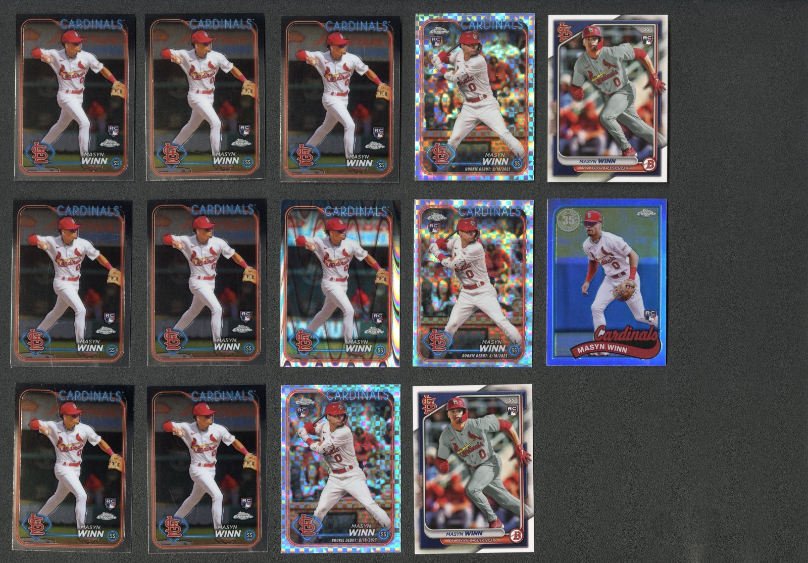 2024 Bowman/Topps Lot of 14 Masyn Winn Rookie Cards St. Louis Cardinals