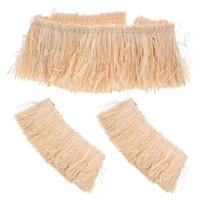  3pcs Miniature Thatch Roof - Artificial Thatch - DIY Fake Grass Roll - Tiki