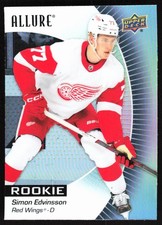 2023-24 Upper Deck Allure Black Rainbow Simon Edvinsson Rookie Detroit Red Wings