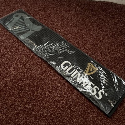 GUINNESS HARFE LOGO BIER BAR MATT GLAS UNTERSETZER NEU 23,5x5'' dünn 