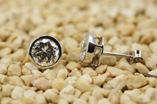 5 ct. Ohrstecker 750 Gold Brillantschliff Weißgold 18 Karat Solitär