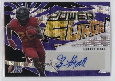 2022 Leaf Pro Set Metal Purple Wave /25 Breece Hall #PS-BH1 Rookie Auto RC 0c6