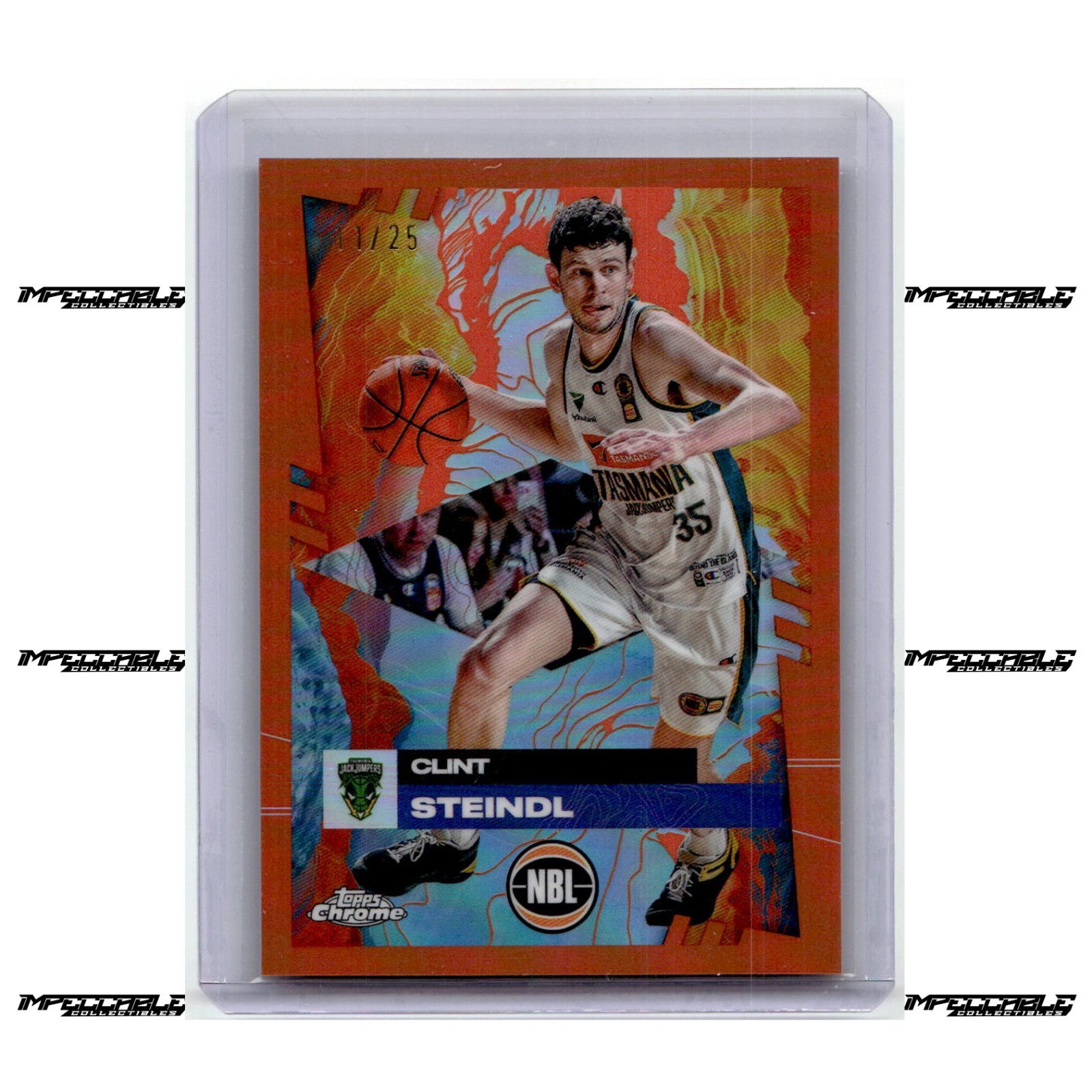 2024-25 Topps Chrome NBL - Orange #95 Clint Steindl /25