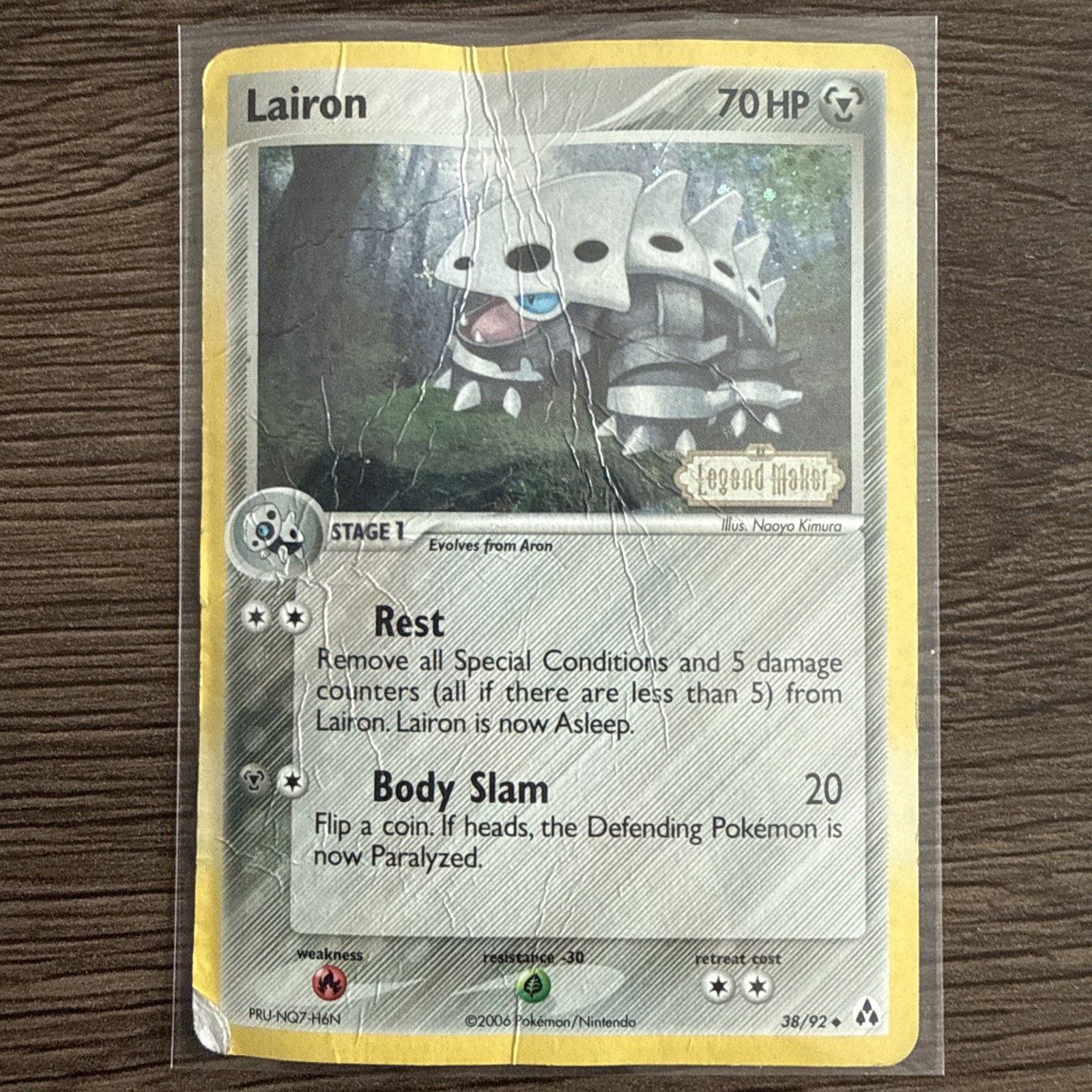 Pokemon Card TCG Lairon Reverse Holo Stamped EX Legend Maker 38/92 - HP/DMG
