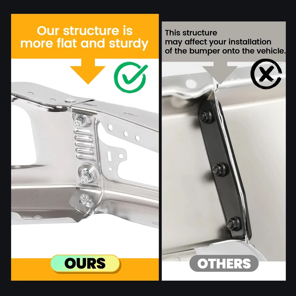 Black Steel Front Bumper Face Bar For Ford F-150 F150 2018-2020 W/ Fog Hole Foto 4 de 4