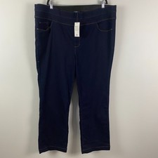 Curve Appeal Waist Sculptor Boot Jeans Size 24W Blue Dark Wash Pull On Bootcut