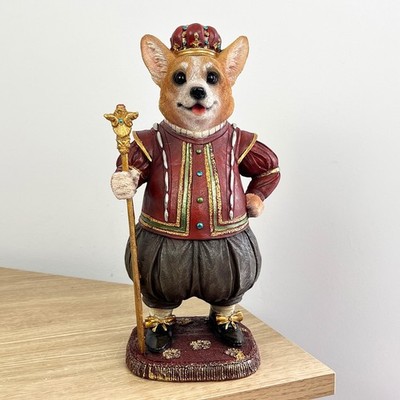 Ornamente für Wohnzimmer Corgi Neuheit Hund Figur Statue Royalty Sammlerstücke