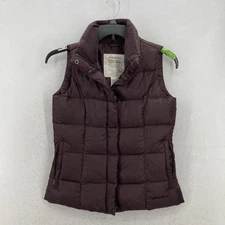 Eddie Bauer Vest Women's XS Goose Down Puffer Quilted Outdoor Adjustable Waist