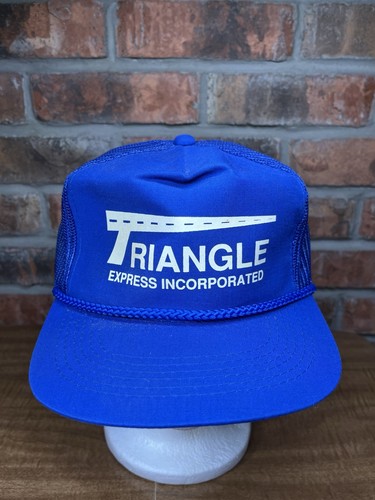 Vintage Triangle Express Incorporated Blue Mesh SnapBack Freight Trucker Hat