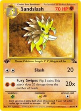 Sandslash Uncommon Fossil 1st edition 41/62 NM on eBay