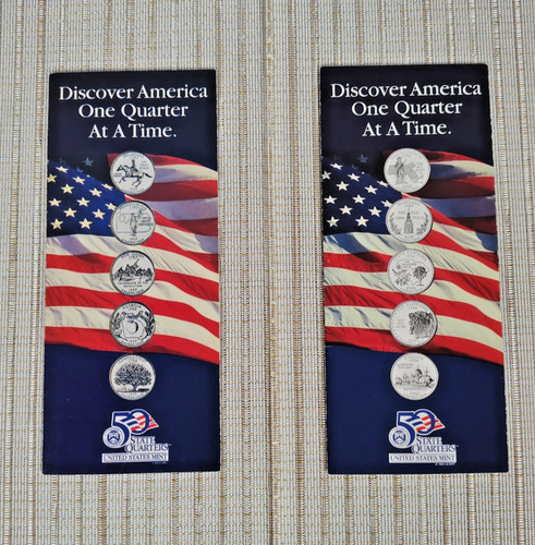 Lot of 2: 1999 & 2000 Official State Quarter Description Brochure (One of Each)