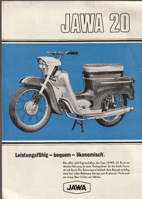 Motorrad Prospekt Jawa 20 original 1 Seite