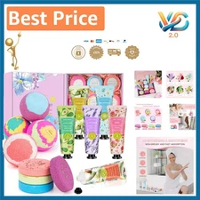 Relaxing Spa Gift Basket with Mint & Coconut Bath Bombs - Spa Experience