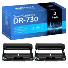2xBlack DR730 High Drum Unit Replacement for Brother MFC-L2750DW L2730DW Printer