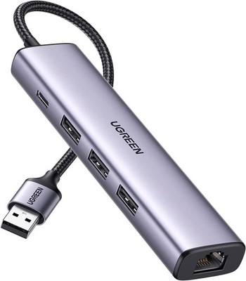 USB Hub Ethernet Adapter 3x USB 3.0 Gigabit LAN Netzwerkadapter Alugehäuse Plug