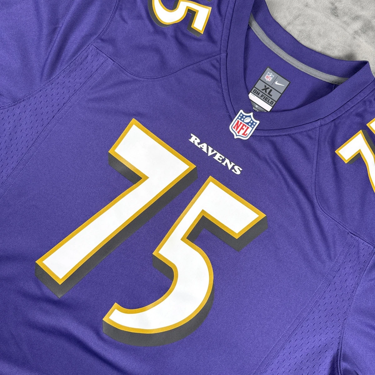 Baltimore Ravens Authentic Nike Jonathan Ogden Jersey Purple Size