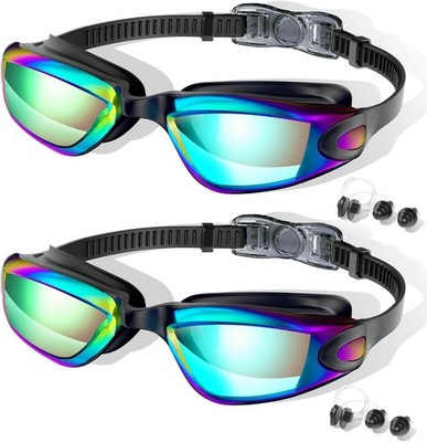 Kinder Schwimmbrille 2er Set | Anti-Beschlag UV-Schutz  | 3-10 Jahre