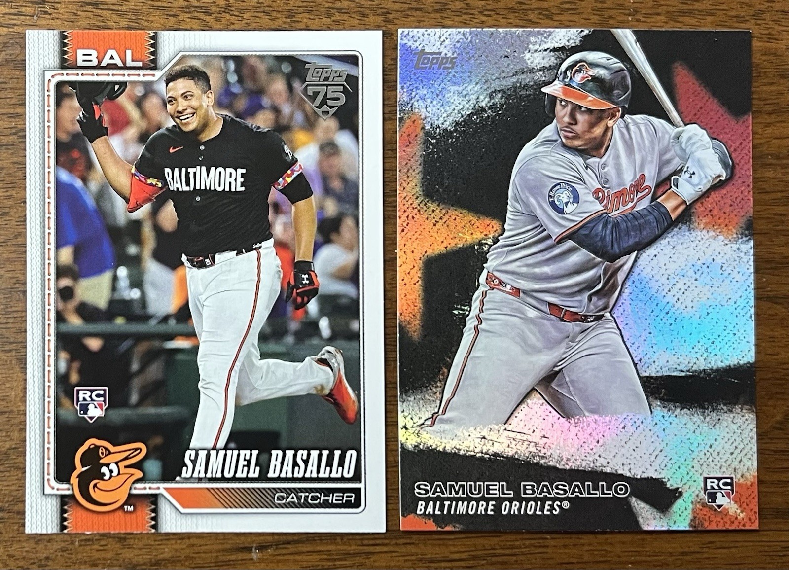 SAMUEL BASALLO 2026 TOPPS RC 104 & SMLB-13 ORIOLES!