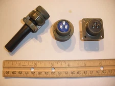 NEW - MS3106A 16-10P (SR) with Bushing and MS3102A 16-10S - Mating Pair