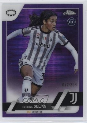 2022 Chrome UEFA Women's Champions League /299 Evelina Duljan #56 Rookie RC 7m3