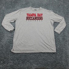 Tampa Bay Buccaneers Shirt Long Sleeve Mens 3XL Gray NFL Football Team Apparel