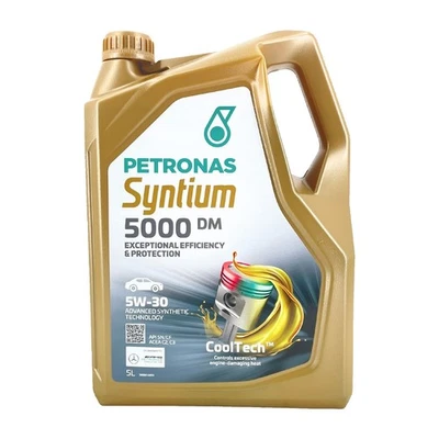 PETRONAS Syntium 5000 DM 5W-30 SN Huile Moteur, MB 229.51, MB 229.52, 5 Litres - Photo 1/2