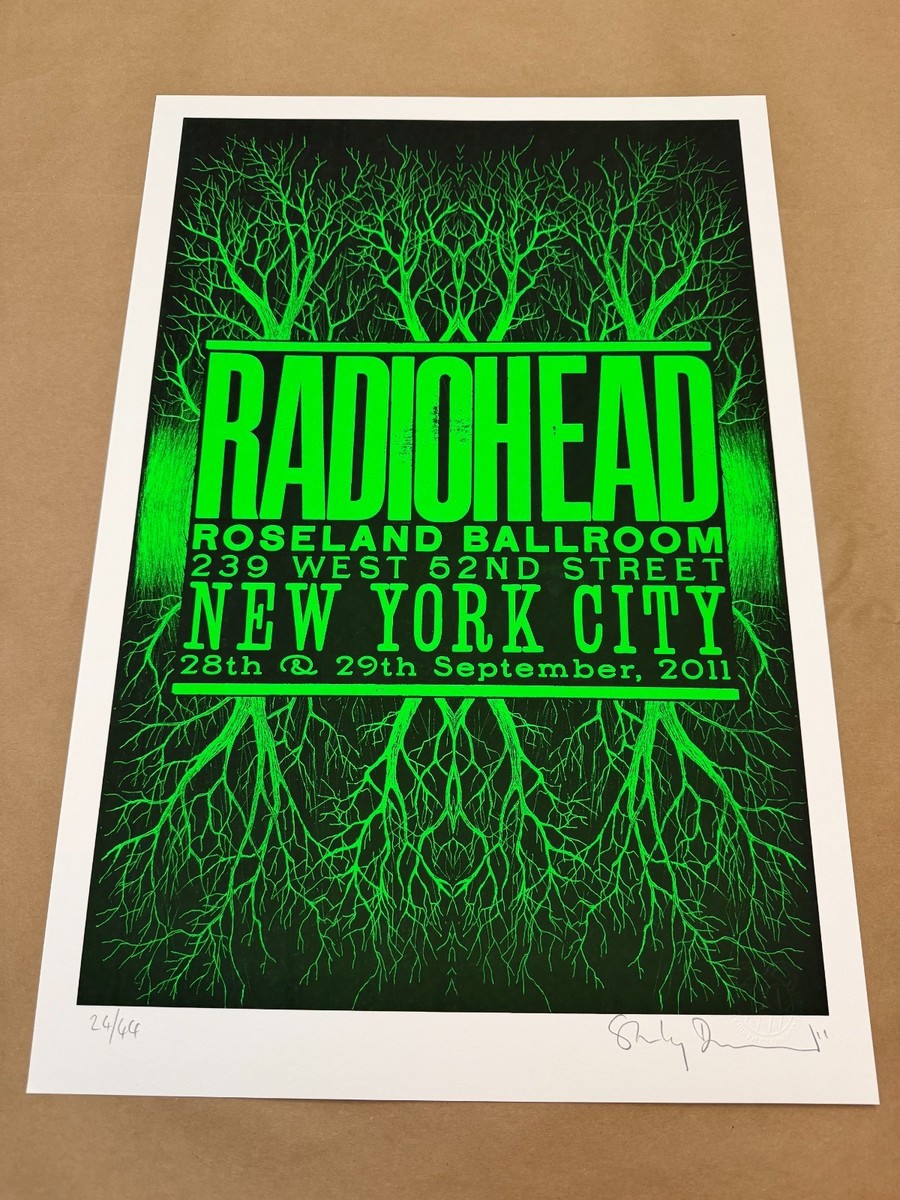 Radiohead NYC 2011 Stanley Donwood Signed Poster Roseland Ballroom