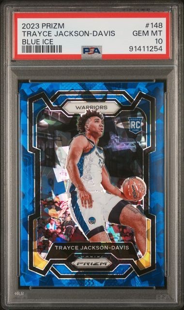 2023 PRIZM TRAYCE JACKSON-DAVIS #148 BLUE ICE PSA 10 /125 RC