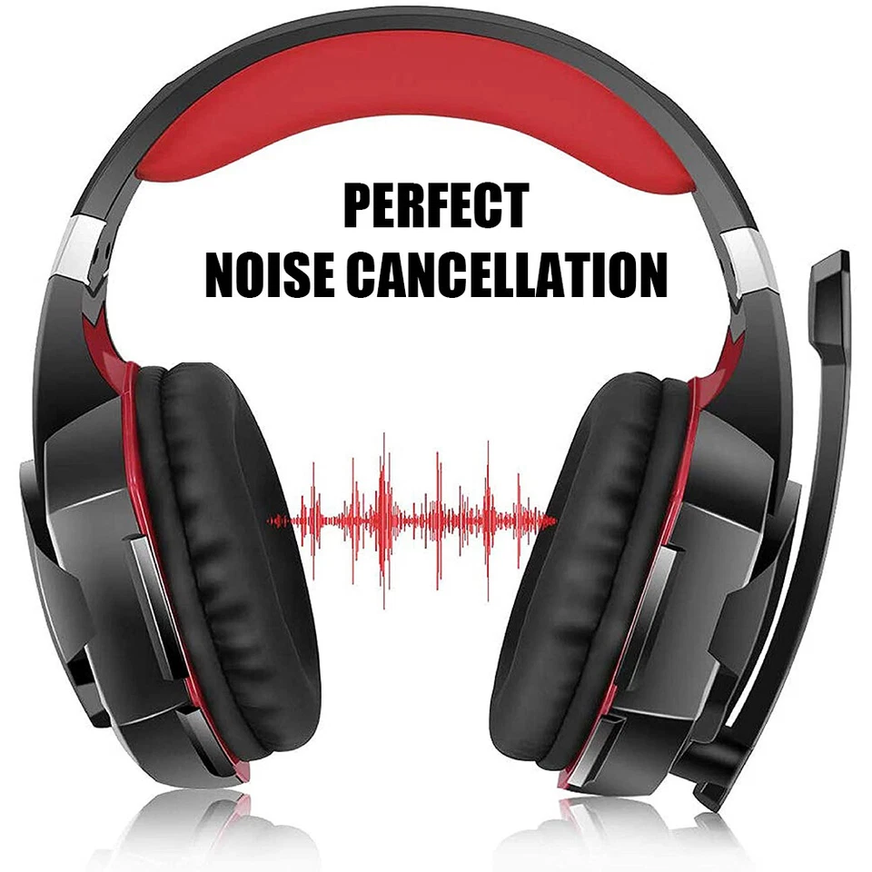 For PC PS5 PS4 Xbox One 3.5mm Gaming Headset Mic LED Headphones Stereo Surround - Image 2 of 4