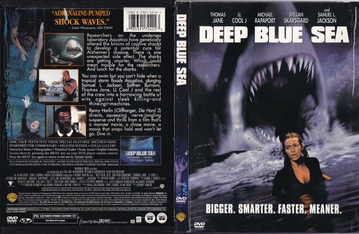 Deep Blue Sea (Widescreen DVD, 1999) Thomas Jane, LL Cool J